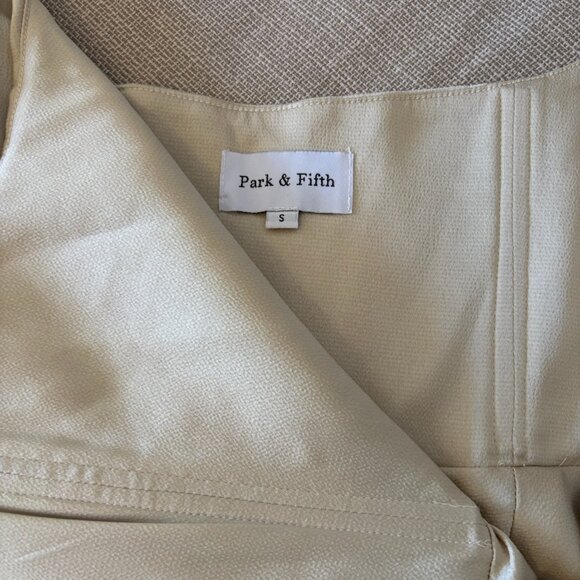 Park & Fifth Brodie Strapless Dress – Champagne Beige, Size Small - Picture 2 of 7